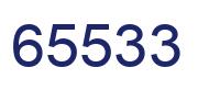 Number 65533 blue image