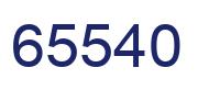 Number 65540 blue image