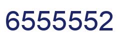 Number 6555552 blue image