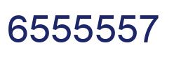 Number 6555557 blue image