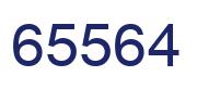 Number 65564 blue image