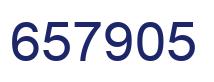 Number 657905 blue image