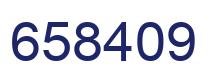 Number 658409 blue image