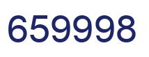 Number 659998 blue image