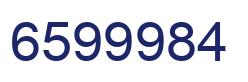 Number 6599984 blue image