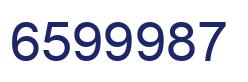 Number 6599987 blue image