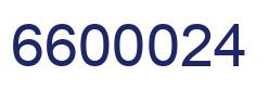 Number 6600024 blue image