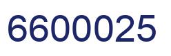 Number 6600025 blue image