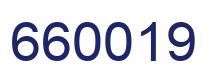 Number 660019 blue image