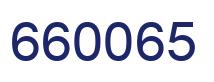 Number 660065 blue image