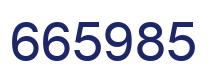 Number 665985 blue image