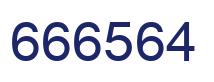 Number 666564 blue image
