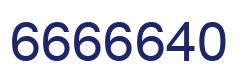 Número 6666640 imagen azul