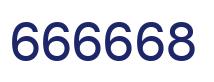 Number 666668 blue image