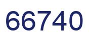 Número 66740 imagen azul