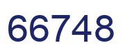 Number 66748 blue image
