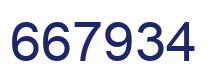 Number 667934 blue image