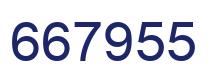 Number 667955 blue image