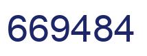 Number 669484 blue image