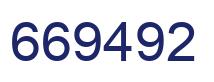 Number 669492 blue image