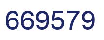Number 669579 blue image