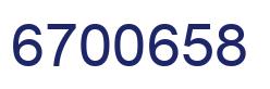 Number 6700658 blue image