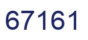 Number 67161 blue image