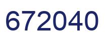 Number 672040 blue image