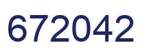 Number 672042 blue image