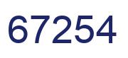Number 67254 blue image