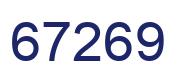 Número 67269 imagen azul