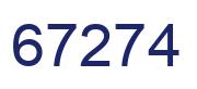 Number 67274 blue image
