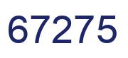 Number 67275 blue image