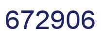 Number 672906 blue image