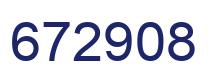 Number 672908 blue image