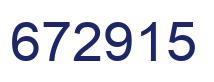 Number 672915 blue image