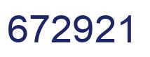 Number 672921 blue image