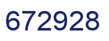 Number 672928 blue image