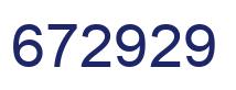 Number 672929 blue image