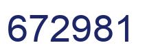 Number 672981 blue image