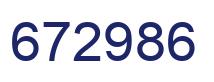 Number 672986 blue image