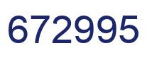 Number 672995 blue image