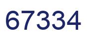 Number 67334 blue image