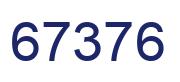 Number 67376 blue image