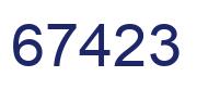 Number 67423 blue image