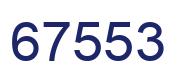 Number 67553 blue image