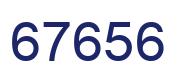Number 67656 blue image