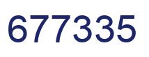 Number 677335 blue image