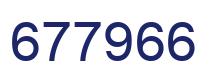 Number 677966 blue image