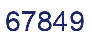 Number 67849 blue image